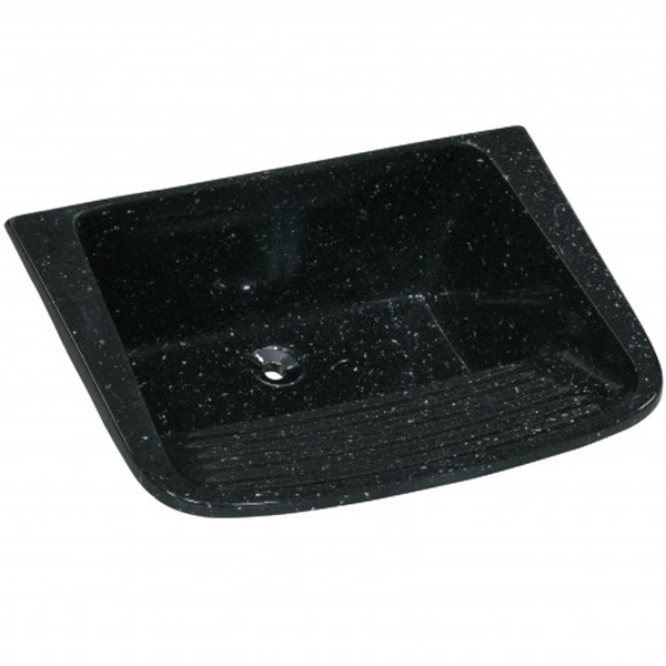 Tanque de Mármore Sintético Granitado N°1 com 60x46cm Pedra Escura - 507308 - A.J.RORATO