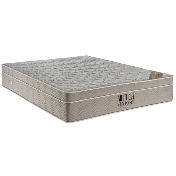 Colchão de Espuma Queen Size Airtech Spring Pocket 158x198x25cm 1040421019 Ortobom Colchao Airte