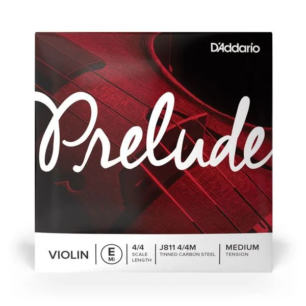 Corda para Violino Mi D'Addario Prelude J811 4-4 Nucleo de Aco Tensao Equilibrada Corda para Violino Mi Prelude J811 4-4 Nucleo de Aco D'Addario