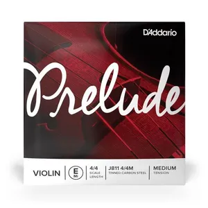 Corda para Violino Mi D'Addario Prelude J811 4-4 Nucleo de Aco Tensao Equilibrada Corda para Violino Mi Prelude J811 4-4 Nucleo de Aco D'Addario