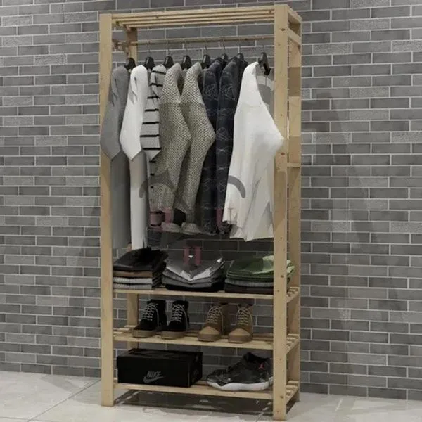 Suporte De Calçados E Roupas Com Cabideiro Industrial Arara