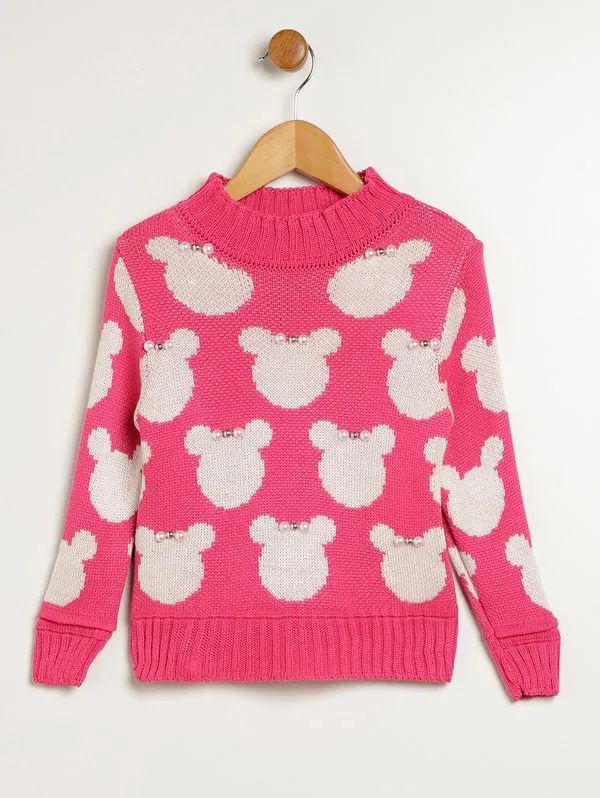 Blusão Tricot Infantil Para Menina - PINK 8