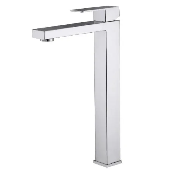 Torneira para Lavatório de Mesa Quadrado Bica Alta Definite Inox Stoc Metais Torneira para Lavatório de Mesa Bica Alta Definite Inox Stoc Metais