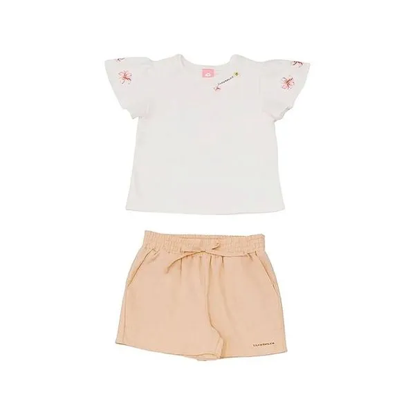 Conjunto Curto Lilica Ripilica Blusa e Short New Love Bege 1