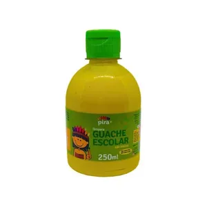 Tinta Guache Escolar Pet 250ml Com Aplicador Piratininga Amarelo