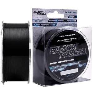 Linha de Pesca Monofilamento Black Tamba Alta Resistência à Abrasão 0,49MM 300M Preta Maruri Fishing Linha de Pesca Monofilamento Black Tamba 0,49MM 300M Baixa Memória Preta Maruri Fishing