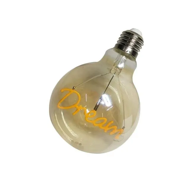 Lampada Led Vintage Dream Mensagem 4W Branco Quente