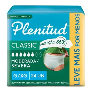 Fralda Geriátrica Íntima Plenitud Classic Dia XG 24 Unidades
