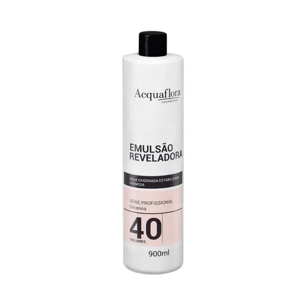 Água Oxigenada Acquaflora 40 Volumes 900ml Emulsão Reveladora Acquaflora 40 Volumes 900ml