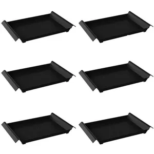 Kit 6 Bandejas Plástica Grande Servir Self Service 45x29cm Restaurante Hotel Fast Food Cozy Coza