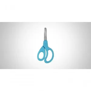 Tesoura Escolar Brw Curva Neon Azul