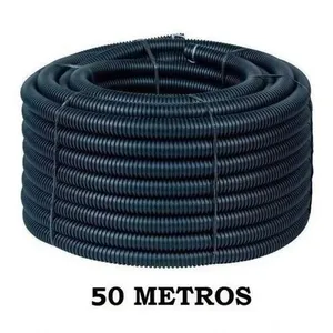 Conduíte Reforçado 1 POLEGADA 50 METROS para Proteção e Isolamento de Cabos com Alta Resistência Mecânica Preto Higipack Conduíte Reforçado 1 POLEGADA 50 METROS para Proteção de Cabos com Alta Resistência Mecânica Preto