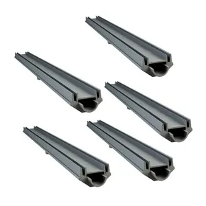 Kit 5 Grelha Invisível Rebaixada com Caixa Coletora 100x8cm Alumínio Fundido Cinza GDA Kit 5 Grelha Invisível Rebaixada Caixa Coletora 100x8cm Cinza GDA
