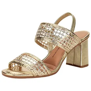 Sandália Feminina Salto Grosso Dakota Y9091 OURO 38