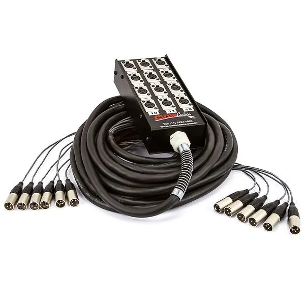 Medusa 12 Vias Montada com Conectores Amphenol 8 MT