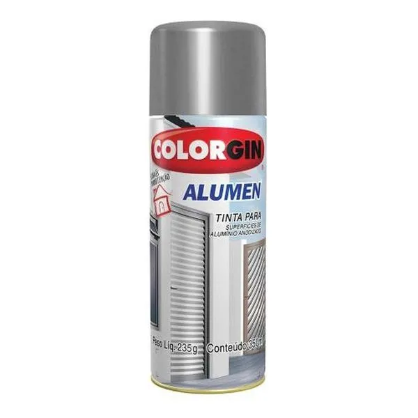 Tinta Acrílica em Spray para Alumínio Alumen Bronze Claro 771 Alta Resistência 350ml Colorgin Tinta Acrílica em Spray para Alumínio Alumen Bronze Claro 771 350ml Colorgin