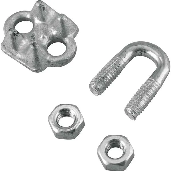 Clips Zincado para Cabo de Aço 6,35mm 1/4" Uso Industrial - VONDER PLUS