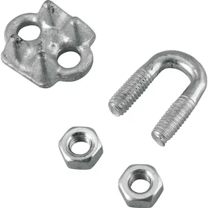 Clips Zincado para Cabo de Aço 6,35mm 1/4" Uso Industrial - VONDER PLUS