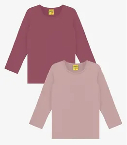 Kit 2 Camisetas Menina Manga Longa Térmica Rovi Kids 4