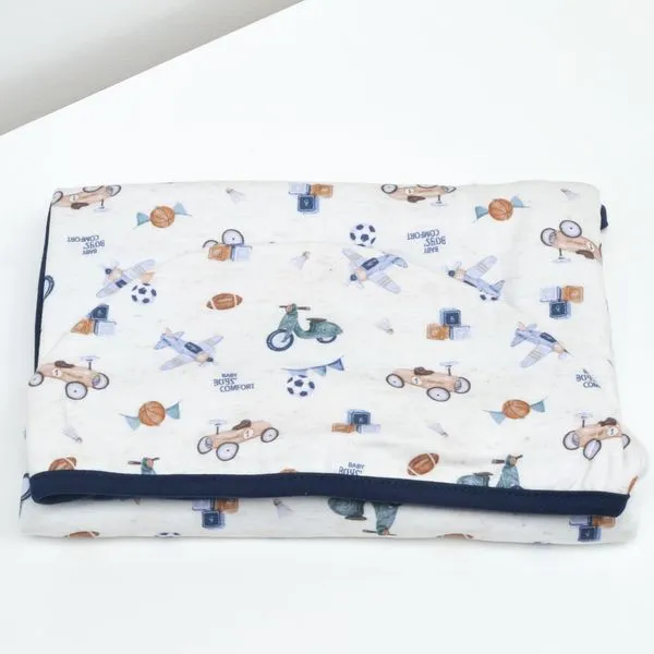Toalha com Capuz Baby 86cm x 62cm -Boys Marinho Boys Marinho