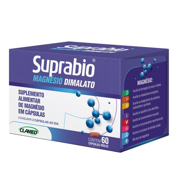 Suplemento Alimentar Suprabio Magnésio Dimalato 60 Cápsulas Moles Suplemento Alimentar Suprabio Magnesio Dimalato 60 Capsulas Moles