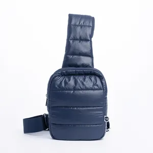 Bolsa Transversal Puffer Azul Marinho