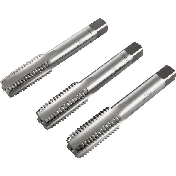 Macho Manual Aço Rápido 3/4" BSW Direito DIN 351 3 Peças - VONDER PLUS