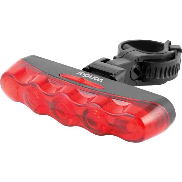 Lanterna Traseira para Bicicleta LED 3 Estágios 2 Pilhas AAA - VONDER