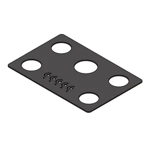 Vidro Preto Para Cooktop 5 Bocas Fogatti Preto