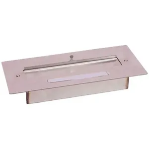 Queimador para Lareira Portátil Inox Aço 304 16,5x39x6cm Cinza Nossa Kasa Queimador Inox Aço Para Lareira Portátil 304 - 16,50l X 39l X 6a Cm Cinza