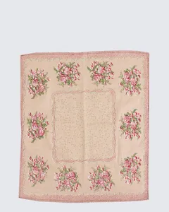 Toalha de Mesa Chá 70cm x 70cmcm Floral Raner Vermelho Claro UN