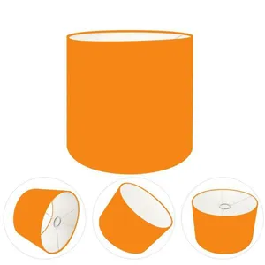 Cúpula Abajur Cilíndrica Cp-7007 ø20x22cm Laranja