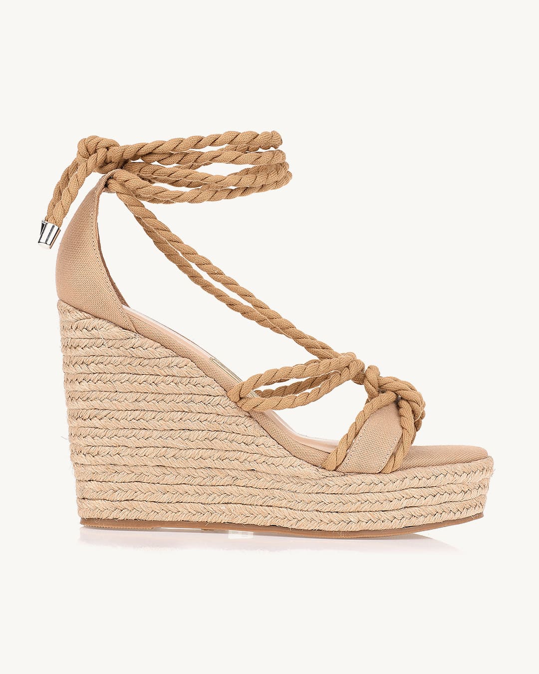 Plataforma Salto Alto Lona Ari Light Tan