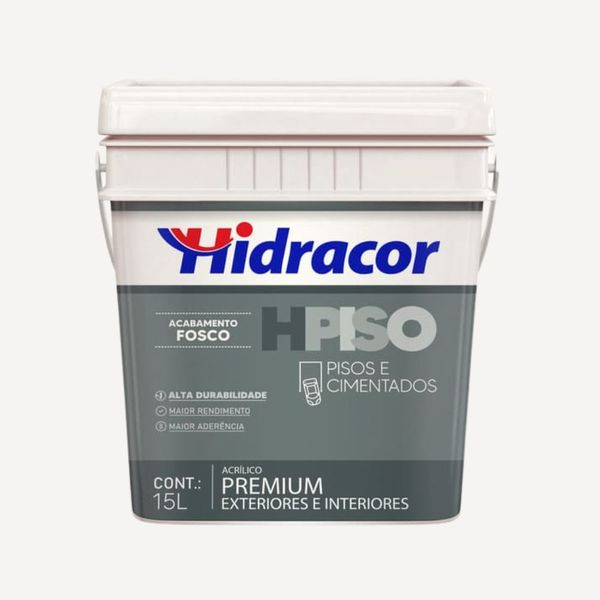 Tinta Premium Acrílica Fosco HPiso 15L Hidracor Tinta Premium Acrílica Fosco HPiso Branco 15L Hidracor