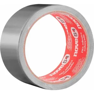 Fita Adesiva Reforçada 50mm x 10m Prata - NOVE54
