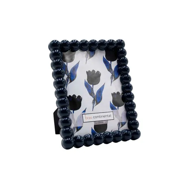 Porta-Retrato 13x18cm Beads MDF Azul TY611281 - Brascontinental