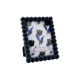 Porta-Retrato 13x18cm Beads MDF Azul TY611281 - Brascontinental