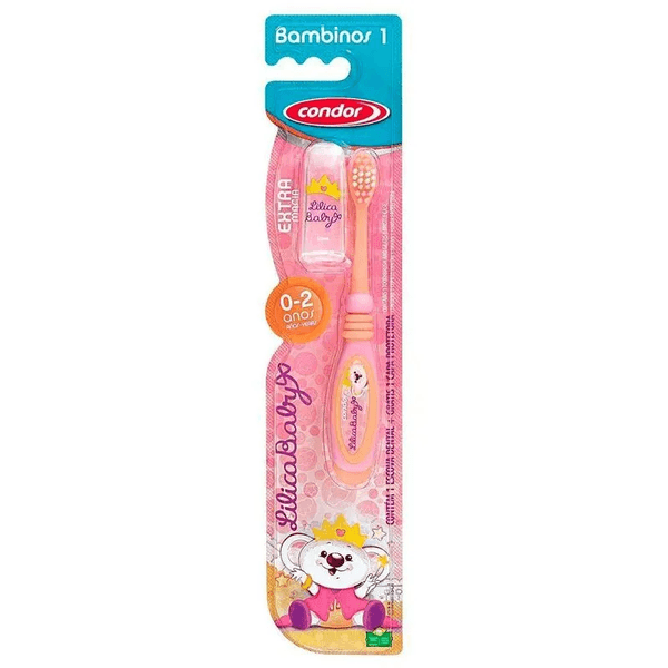Escova Dental Condor Baby Lilica Baby 0 À 2 Anos Extra Macia Cores Sortidas 1Un
