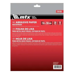 Folha de Lixa para Metal P320 230x280mm 10 Peças Acabamento Fino Vermelho Mtx Folha de Lixa para Metal P320 230x280mm 10 Peças Vermelho Mtx
