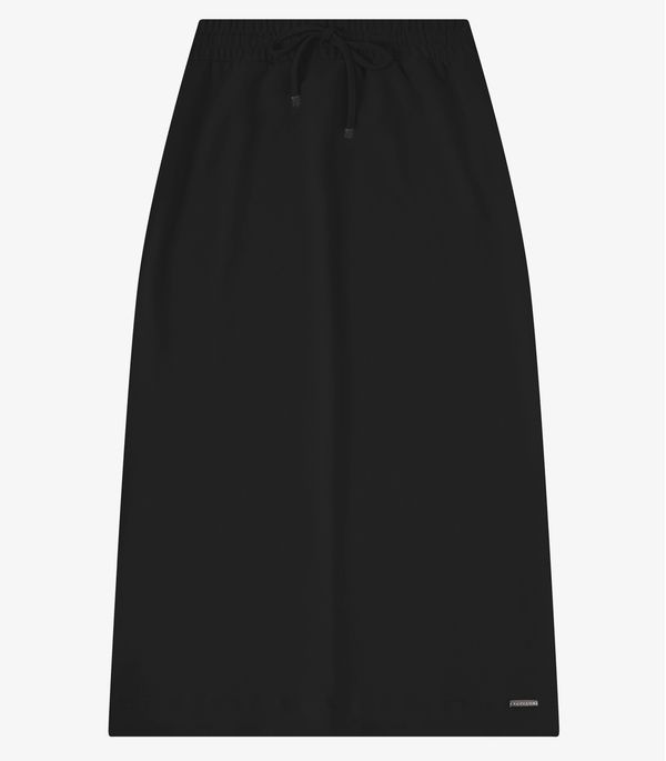 Saia Midi Feminina Em Ponto Roma Rovitex Preto GG