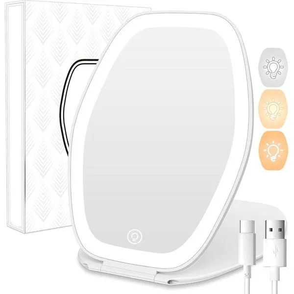 Espelho Portátil com Luzes LED Cosyglow Branco A-BI