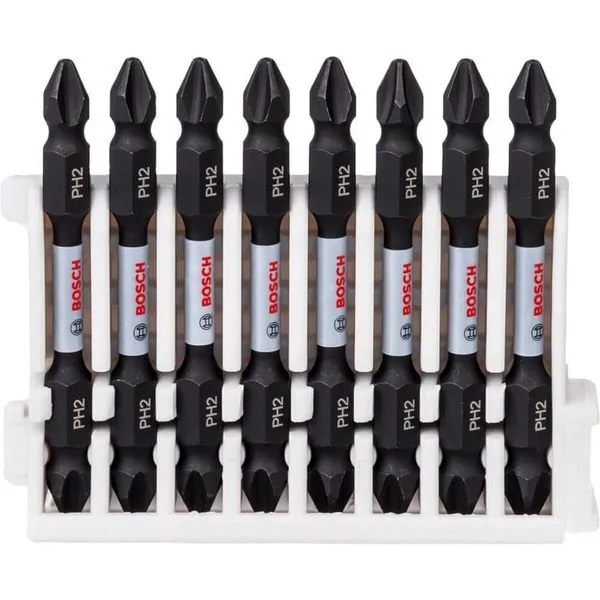 Jogo de Bits Impact Control Ponta Dupla PH2-PH2 65mm 8 Peças 2608522337 Bosch Jogo de Bits Impact Control Ponta Dupla PH2-PH2 65mm 8 Peças Bosch