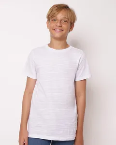 Camiseta Juvenil Algodão Texturizado Branco 12