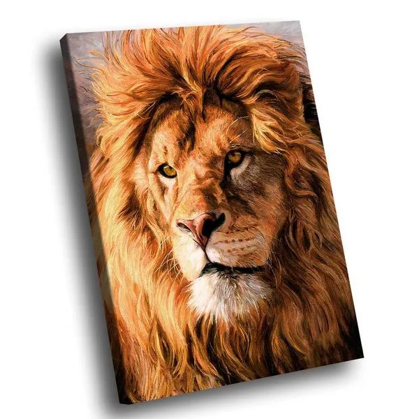 Quadro Leão Majestoso Br Artes Grande 118x78
