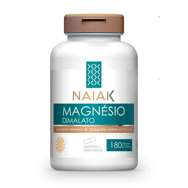 Magnésio Dimalato Naiak 180 cápsulas