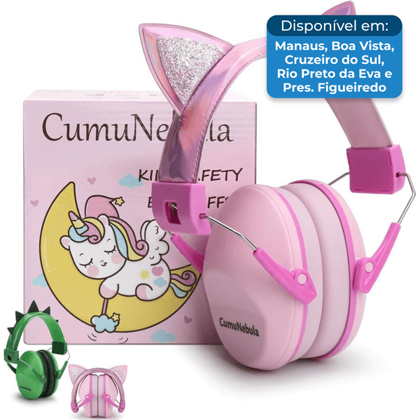 Protetor Auditivo Cumunebula Cat Rosa A-BI