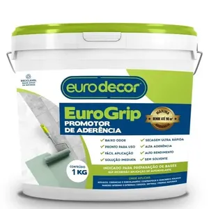 Promotor de Aderência Eurogrip 1kg Ponte de Ligação Substratos Verde Limão Eurodecor Promotor de Aderência Eurogrip 1kg Verde Limão Eurodecor