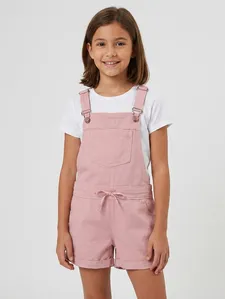 Jardineira Sarja Juvenil Para Menina - ROSA 10
