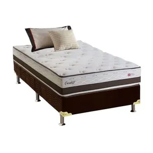 Cama Box CRC Solteiro +Colchão Molas Bonnel Cardiff Herval 88x188