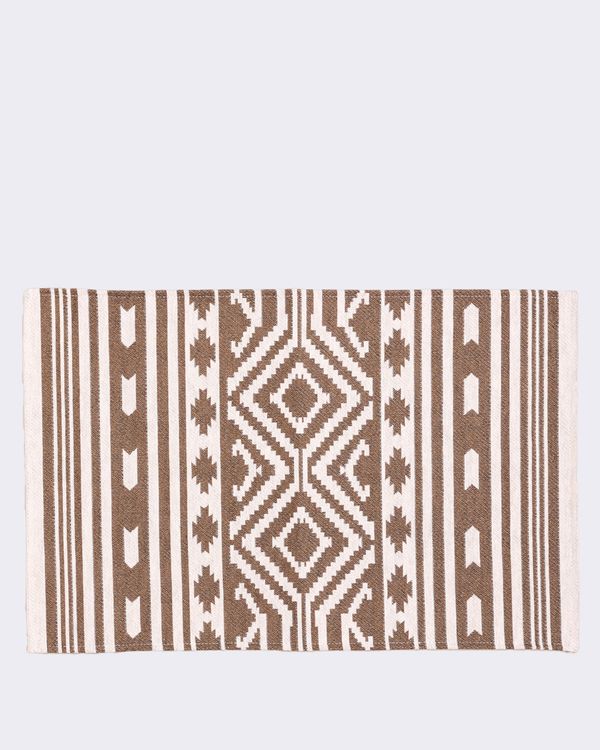 Trilho De Cozinha Indiano 40cmx60cm Estampa Geométrica Bege UN